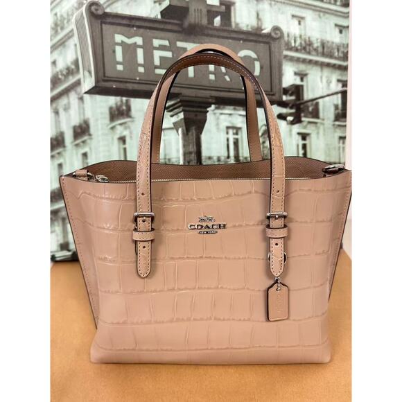 Coach CW017 Mollie Tote Bag 25 IN STONE - Picture 1 of 5
